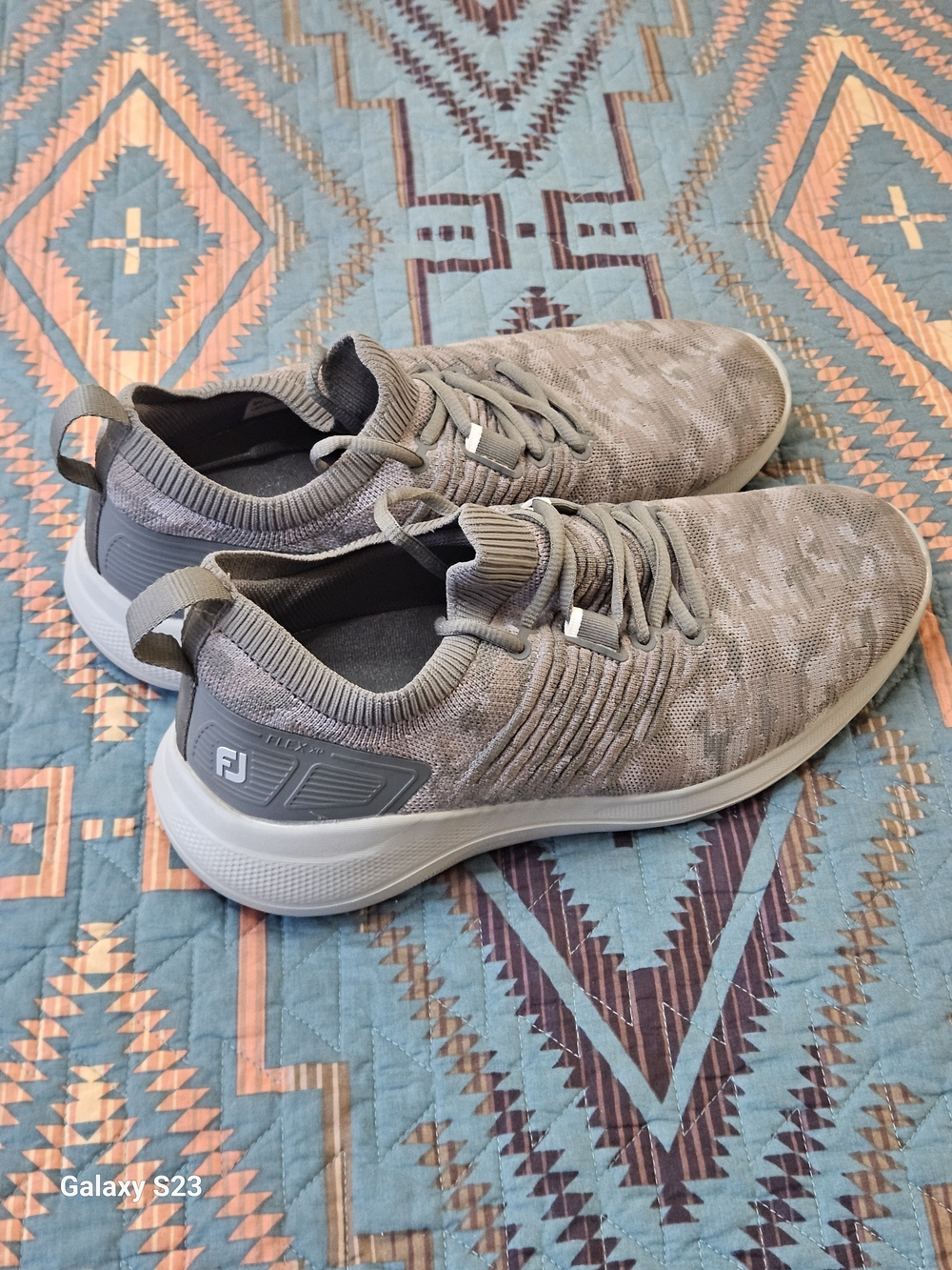 FootJoy Neutral Taupe Knit‎ Slip-On Golf Sneakers